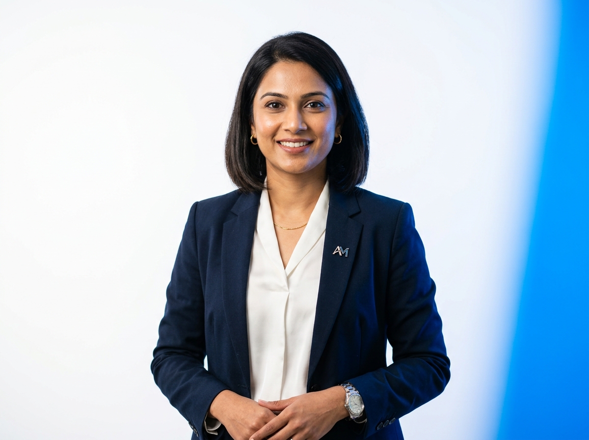 Portrait of Meera Raman, financial planning consultant